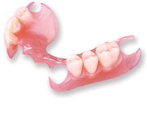 An example of a prosthetic partial denture