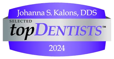 2024 top dentist badge for Dr. Kalons